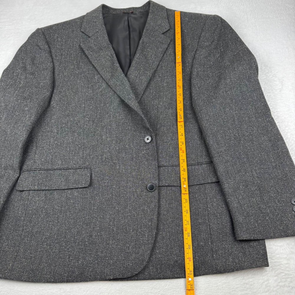 Oak Hill Blazer Men 2XL 50/52R Gray 2-Button Heathered Sport Coat XXL Jacket DXL - Picture 12 of 16